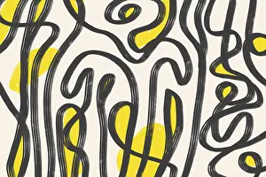 Elegant Contemporary Art Prints: This abstract illustration features smooth