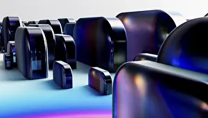 Futuristic Building Concept Prints: Abstract image featuring glossy