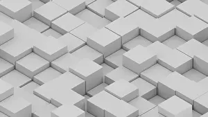 Abstract Art Prints: Abstract Isometric Cubes 3D Print Background