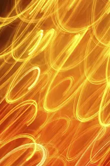 Abstract Light Background Prints: Abstract light background red orange night lights pattern