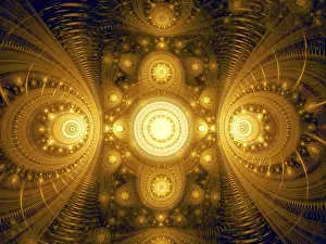 Computer Generated Image Prints: Abstract luxury pattern computer-generated image