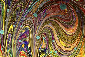 Deserted Landscape Images Prints: Abstract marbling art patterns as background