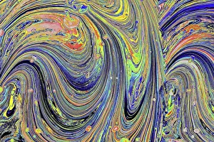 Abstract Marbling Art Prints: Abstract marbling art patterns as background