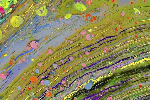 Abstract Marbling Art Prints: Abstract marbling art patterns as background