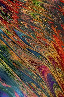 Abstract Marbling Art Prints: Abstract marbling art patterns as background