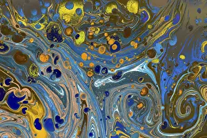 Abstract Marbling Art Prints: Abstract marbling art patterns as background