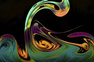 Abstract Marbling Art Prints: Abstract marbling art patterns as background