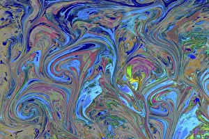 Abstract Marbling Art Prints: Abstract marbling art patterns as background