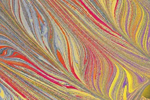 Creative Fabric Background Prints: Abstract marbling pattern for fabric