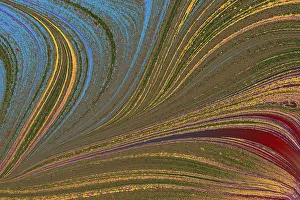 Modern Art Background Prints: Abstract marbling pattern for fabric