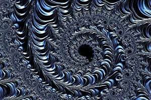 Fractal Geometry Design Prints: Abstract metallic background - computer-generated image