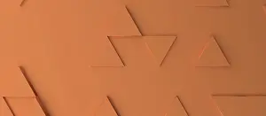 Contemporary Computer Graphics Prints: Abstract modern orange triangle background