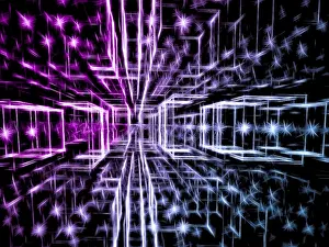 Abstract Neon Background Prints: Abstract neon background