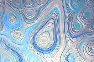 Fractal Geometry Prints: Abstract pale curved background - computer-generated image