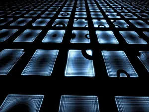 Abstract Fractal Background Prints: Abstract perspective background - computer-generated image