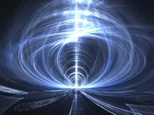 Computer Generated Image Prints: Abstract portal or funnel - computer generated image