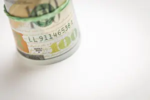 Deserted Money Pile Prints: Abstract roll of newly designed U