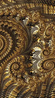 Spiral Pattern Prints: Abstract spiral ornament - computer-generated image