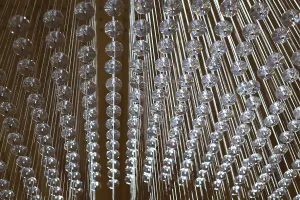 Abstract Geometry Design Prints: Abstract strings and crystals arranged in geometric pattern