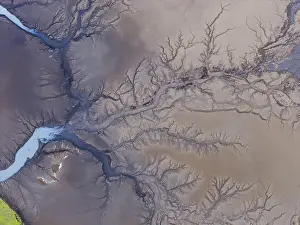 European Highland Landscapes Prints: Abstract structures in the riverbed
