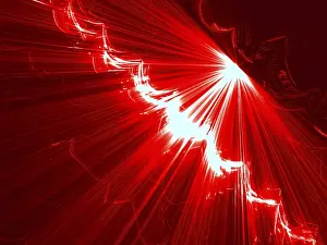 Fractal Art Design Prints: Abstract tech background - computer-generated image