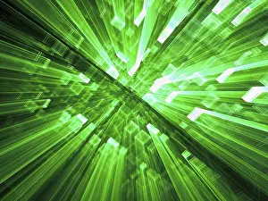 Abstract Technology Background Prints: Abstract technology background - computer-generated 3d illustration