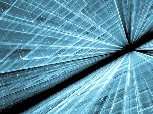 Technology Background Image Prints: Abstract technology background - computer-generated 3d illustration