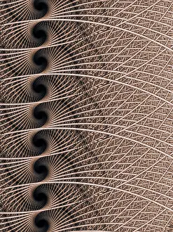 Computer Generated Artwork Prints: Abstract texture: twisted yarns and spirals computer-generated image