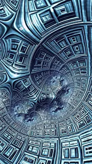 Fractal Geometry Design Prints: Abstract textured surface - computer-generated image