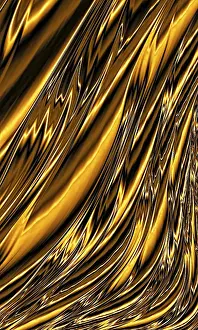 Abstract Fractal Art Prints: Abstract waves and folds - computer-generated image