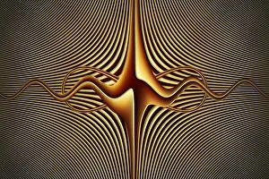 Abstract Wave Illustration Prints: Abstract waves and lines background 3D illustration