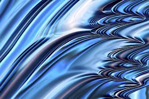 Fractal Art Background Prints: Abstract wavy background - computer-generated image