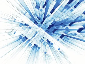 Plain Colored Blue Background Image Prints: Abstract white and blue background - computer-generated 3d illustration