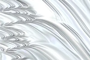 Computer Generated Image Prints: Abstract white wavy background - computer-generated image