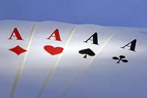 Winning Hand Of Cards Prints: Four aces