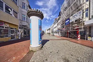 Commercial Building Design Prints: Advertising column, pedestrian zone