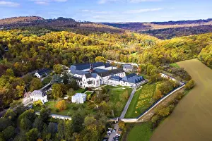 Central Europe Drone Image Prints: Aerial view, Eberbach Monastery