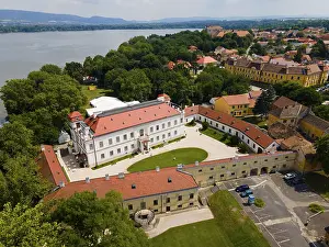 Prints of Aerial view, Esterhazy Castle, Tata, Totis, Lake Oreg, Komarom-Esztergom, Central Transdanubia, Hungary Aerial view, Esterhzy Castle, Tata, Totis, Lake reg, Komrom-Esztergom, Central Transdanubia Castle Prints: Aerial View Print of Esterhazy Castle, Hungary
