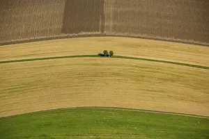 Upper Austria Landscape Photography Prints: Aerial view, fields and meadows