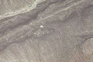 Ancient Civilization Images Prints: Aerial view of line patterns in a dry