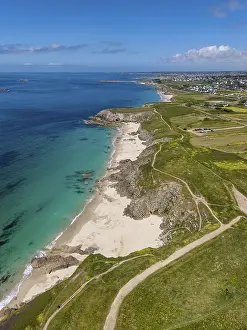 Aerial View Of Sandy Beach Prints: Aerial view of the sandy beach