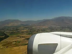 Aviation Industry Photos Prints: Aeroplane engine and landscape
