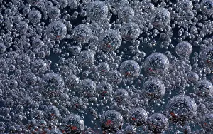 Hoarfrost Images Prints: Air bubbles in ice