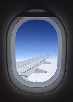 Airplane Window View Prints: Airplane Window