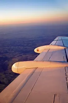 Aerial Photography Prints: Airplane wing