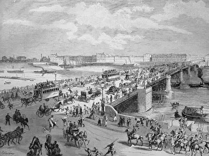 Russian Federation Historic Landmark Prints: The Alexander Bridge after its completion