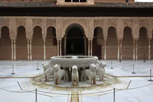 Nasrid Palace Architecture Prints: Alhambra, part of the palace complex