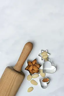 Almond Biscuit Cutters Prints: Almonds and biscuit cutters for biscuits
