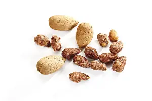 Roasted Nuts Prints: Almonds in shell and roasted almonds