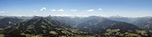 Mountain Range Panorama Prints: Alps in summer, panoramic view
